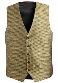 Uniforms - Men's Diamond Brocade Fancy Vests, Adjustable Back