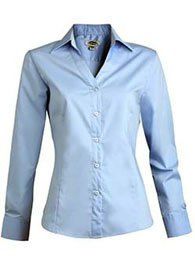 Uniforms - Women's Long Sleeve V-Neck Tailored Stretch Blouse