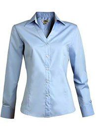 Uniforms - Women's Long Sleeve V-Neck Tailored Stretch Blouse