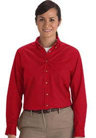 Uniforms - Women's Long Sleeve Blouse Open Neck Poplin