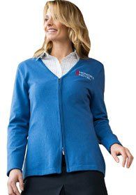 Uniforms - Women's Ladies Cardigan Sweater with Zipper, Zip Up, Fine Gauge