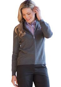 Uniforms - Cardigan Sweater with Zipper, Zip Up, Fine Gauge