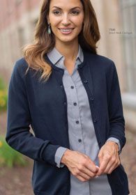 Uniforms - Cardigan Sweaters with Buttons, Cotton Blend