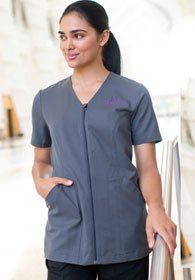 Uniforms - Housekeeping, Spa, Medical Women's Tunic Top Zip Up