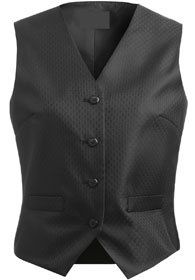 Uniforms - Women's Ladies Diamond Brocade Fancy Vests, Hidden Adjustable Back