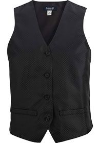 Uniforms - Women's Ladies Diamond Brocade Fancy Vests, Hidden Adjustable Back