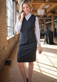 Uniforms - Women's Ladies Synergy Classic Vest, Back Belt Buckle