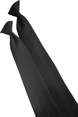 Uniforms - Pre-tied Ties, Clip-On Ties, Black