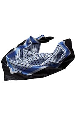 Uniforms - Scarf, Scarves, Square, Crossroads Pattern, Black, Blue, Silver