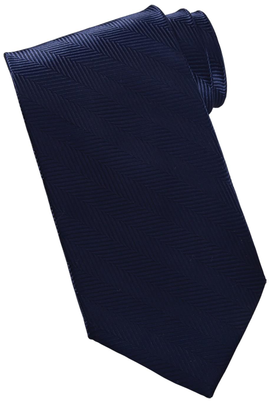 Uniforms - Solid Colour Color Tie, Herringbone Navy