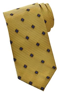 Uniforms - Silk Tie, Nucleus Pattern, Gold