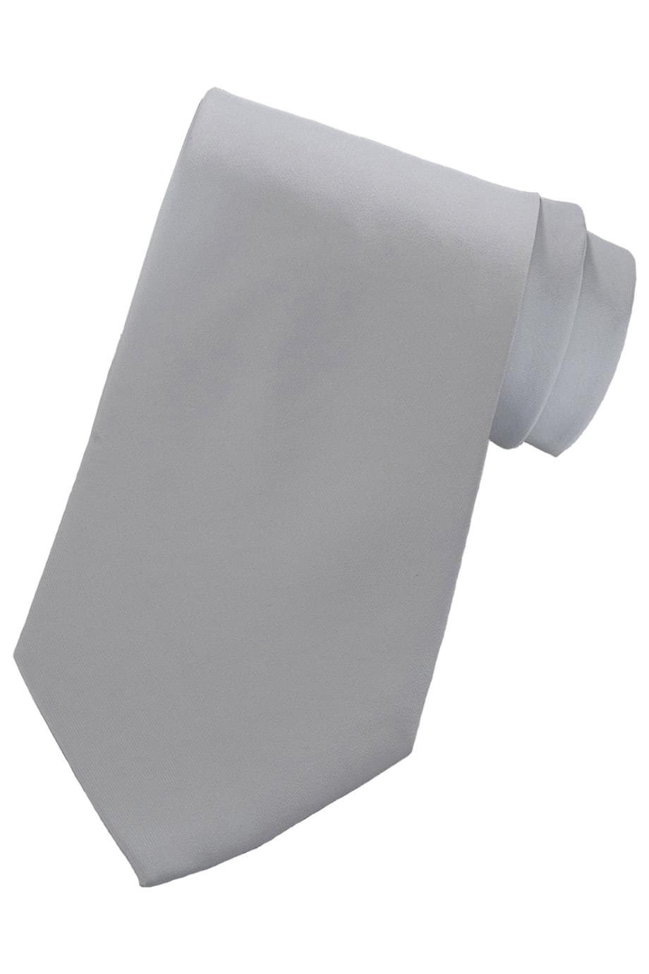 Uniforms - Solid Colour Color Tie, Silver, Light Grey