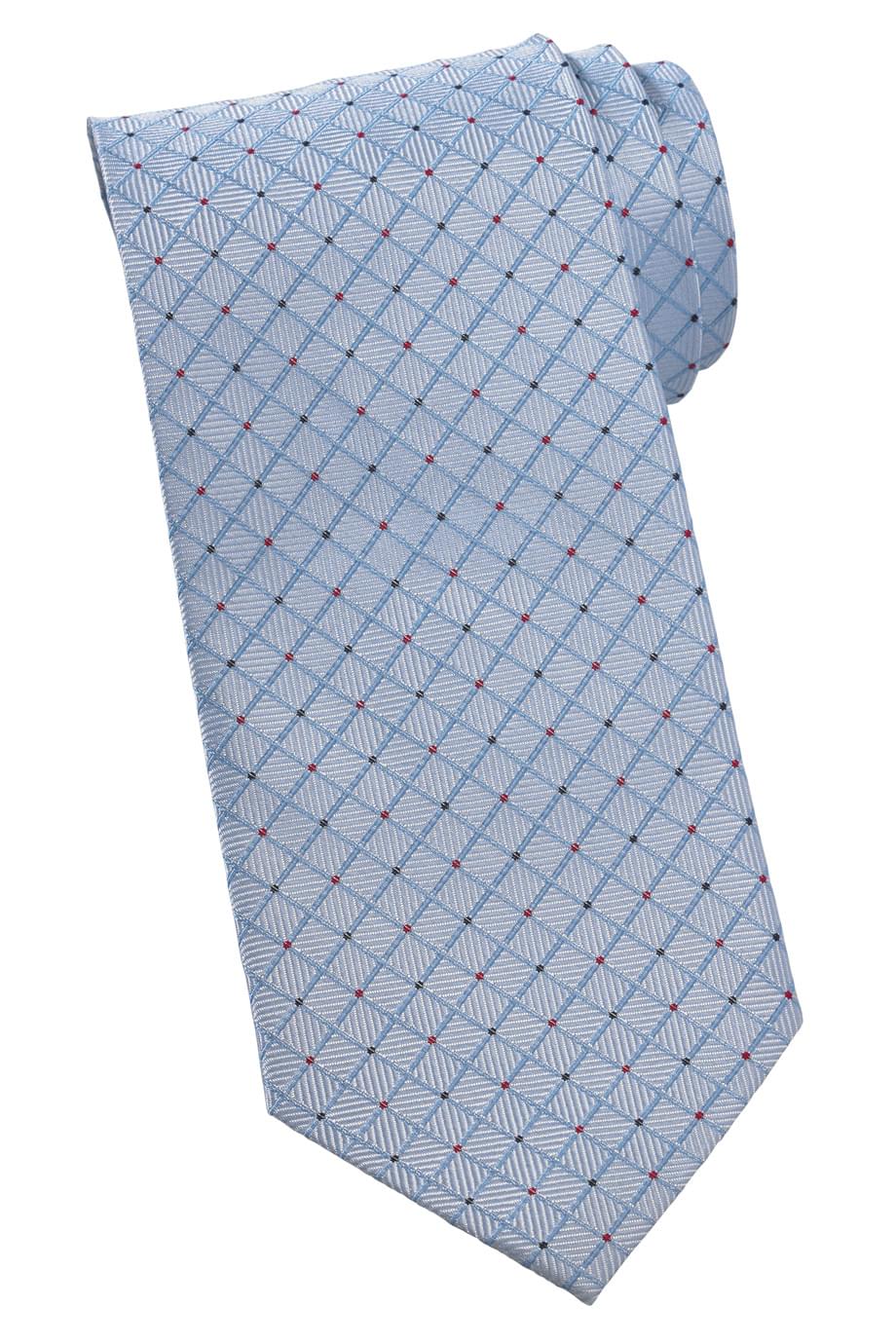 Uniforms - Silk Tie, Trellis Pattern, Blue