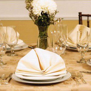 Hospitality Woven Fabric Tablecloth, Napkins