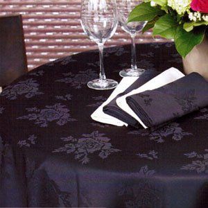 Hospitality Damask Rose Tablecloth, Napkins