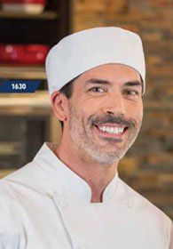 Uniforms - Kitchen Chef Cook Hat, Pillbox, Eyelets