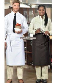 Hospitality Uniforms - Full Long Bistro Aprons, pockets