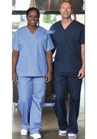 Uniforms - Housekeeping, Spa, Medical Scrubs Premium V-Neck Top