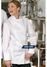 Uniforms - Chef, Kitchen, Chef Coats White Long Sleeve Cotton Blend