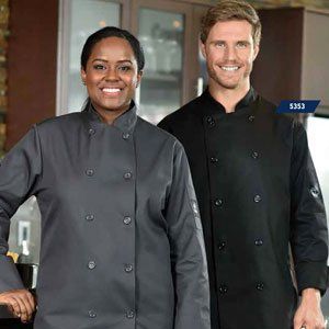 Hospitality Uniforms Chef Coats, Black, Charcoal
