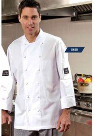 Uniforms - Chef, Kitchen, Chef Coats White Cloth Buttons Cooling Mesh