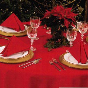Hospitality Woven Fabric Tablecloths, Napkins