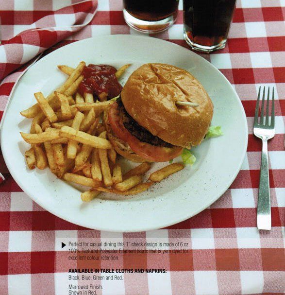 Hospitality Check Table Cloths, Napkins