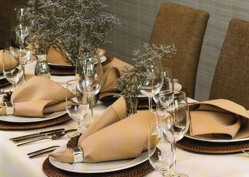 Hospitality Woven Fabric Tablecloths, Napkins