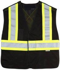 Uniforms - Security Condo Concierge Hi-Vis Safety Vest Black
