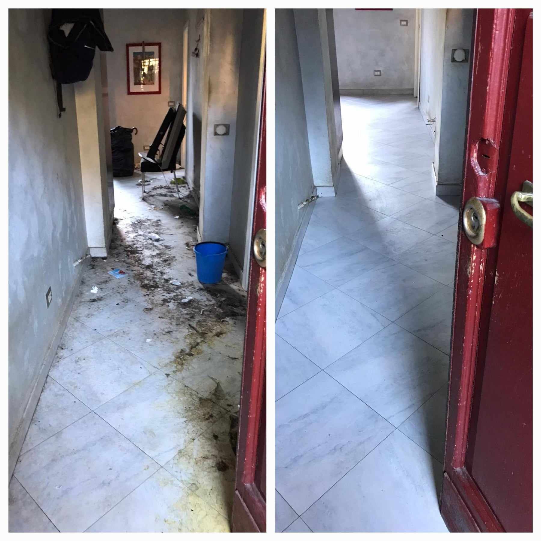 lavaggio pavimenti sporchi