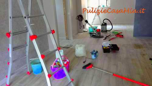 pulizie pavimenti dopo imbianchino