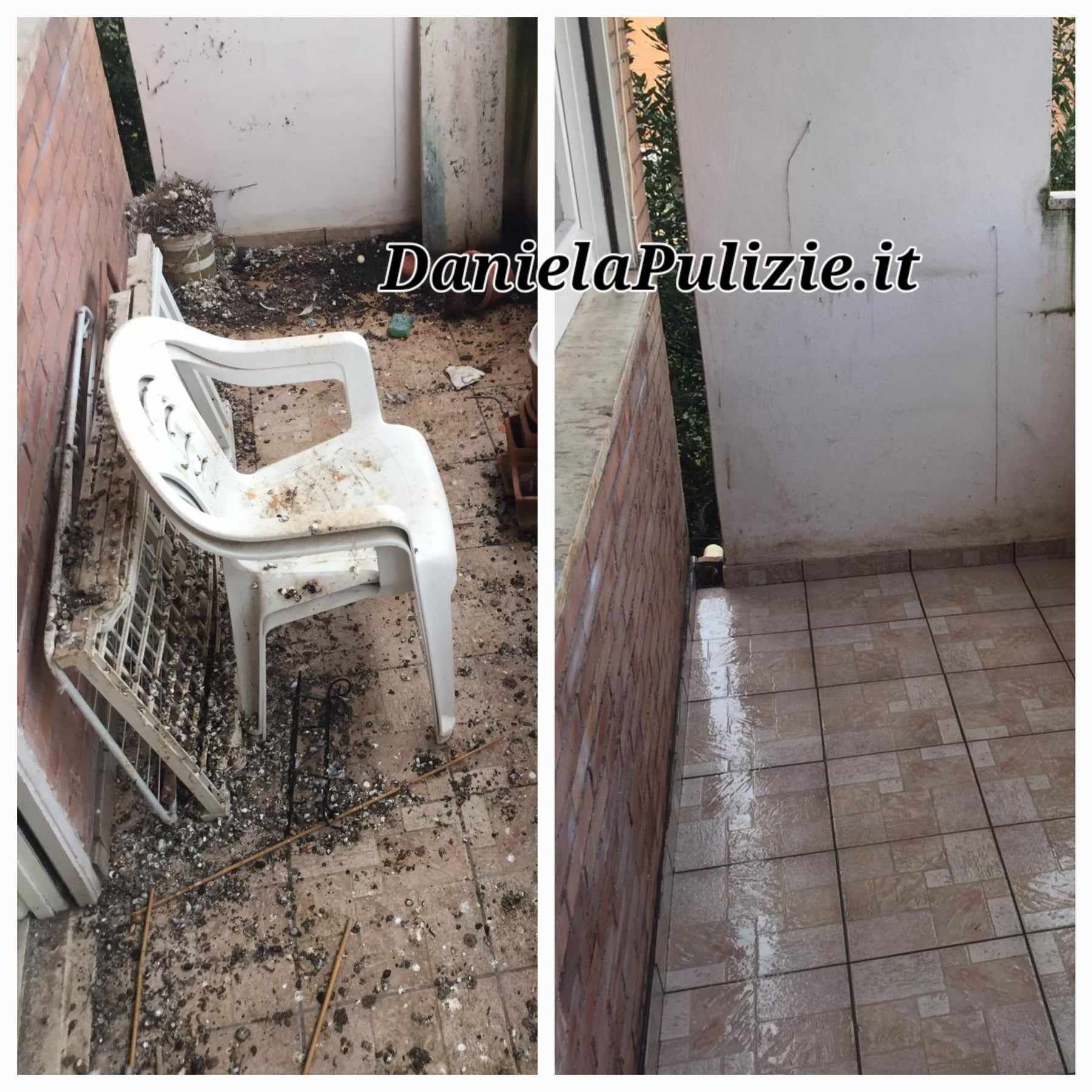 Pulizia e sgombero balcone dal guano piccione Roma