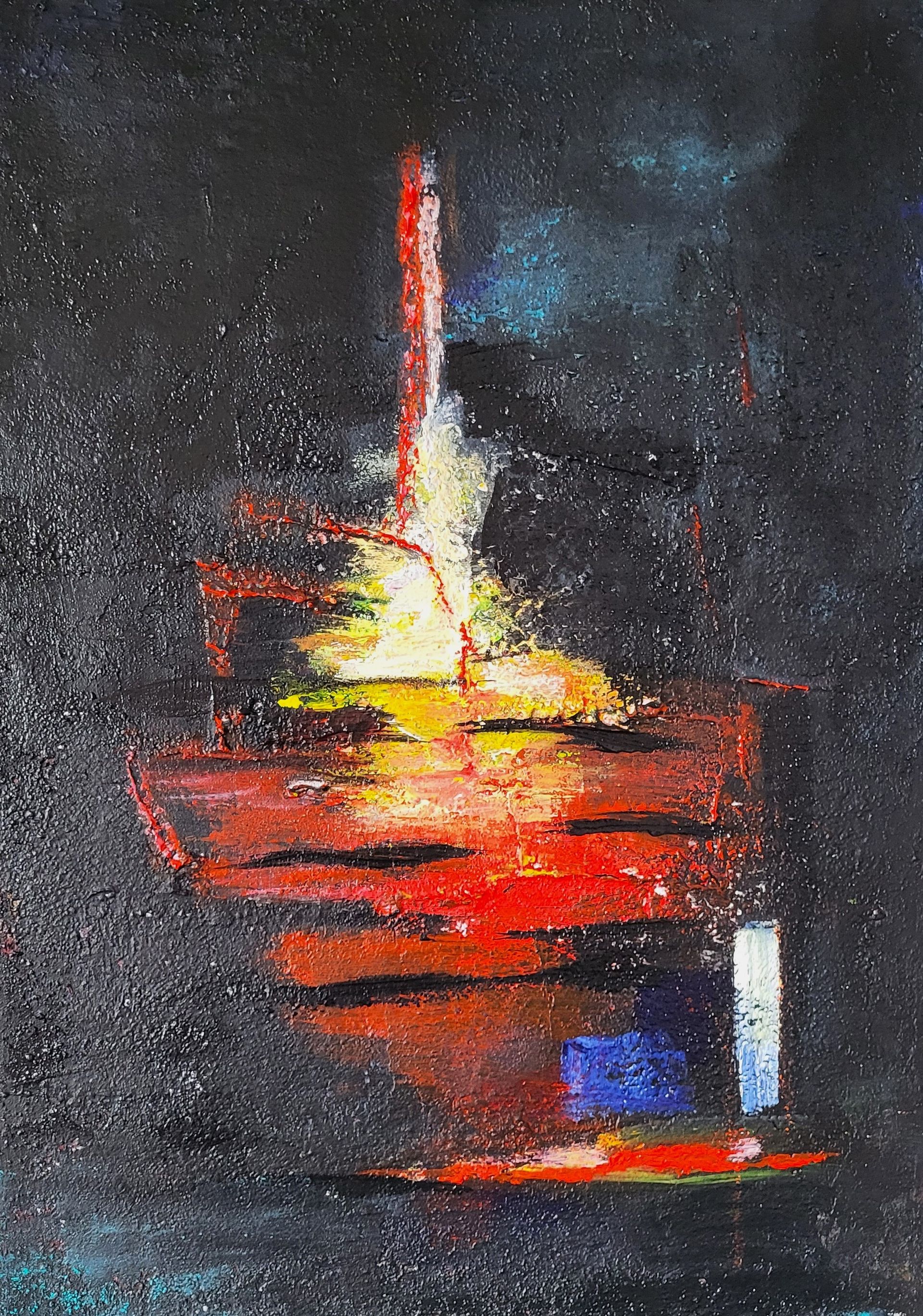 Acryl-Strukturen-Lasuren - 80x60x2 - 400 Euro