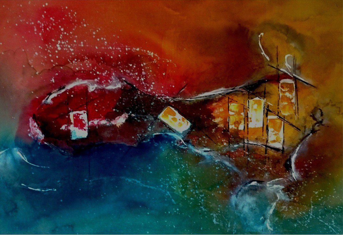 Acryl-Lasuren-Tusche - 70x100 - 700 Euro
