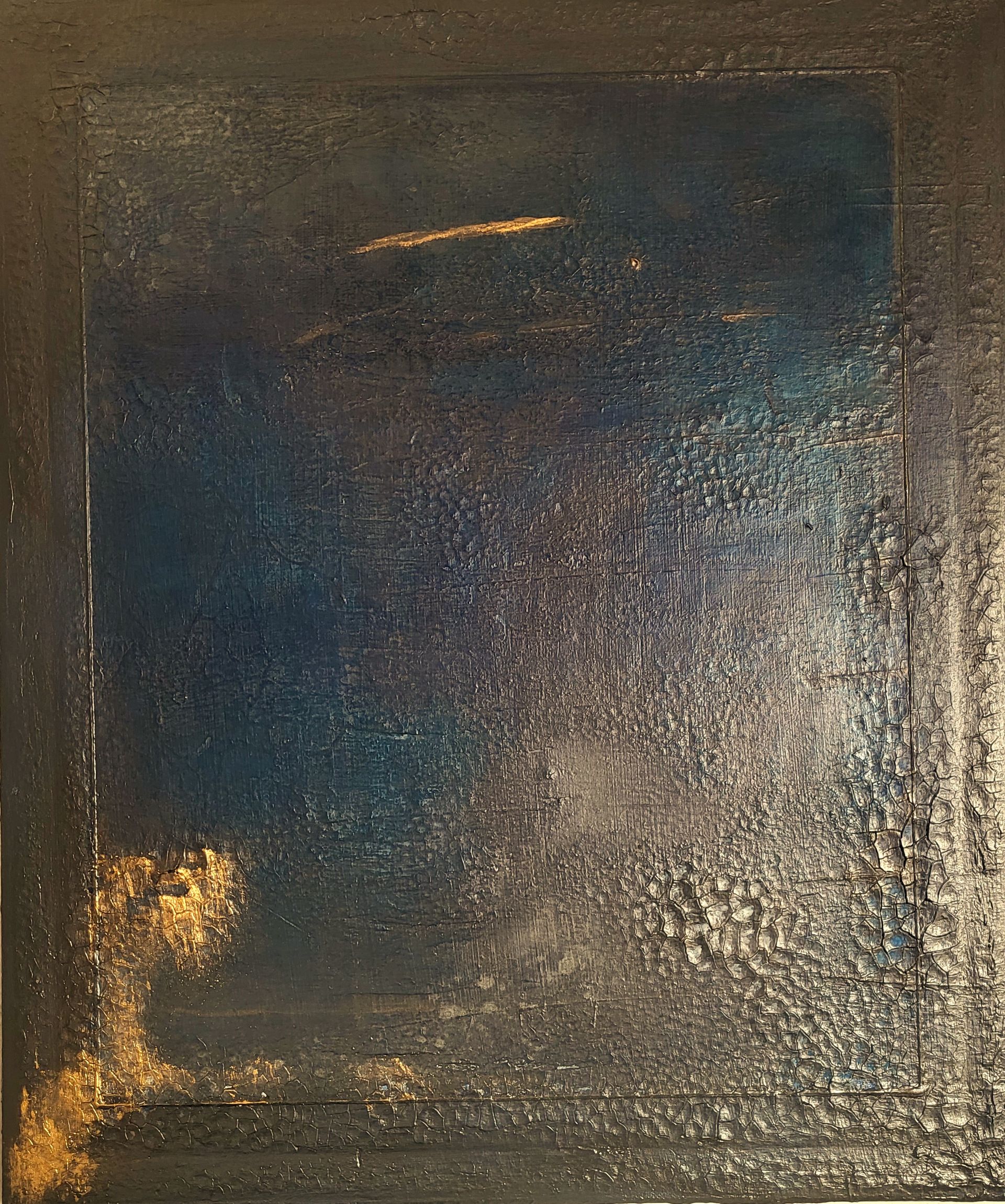 Acryl-Strukturen-Goldpulver - 60x50 - 500 Euro