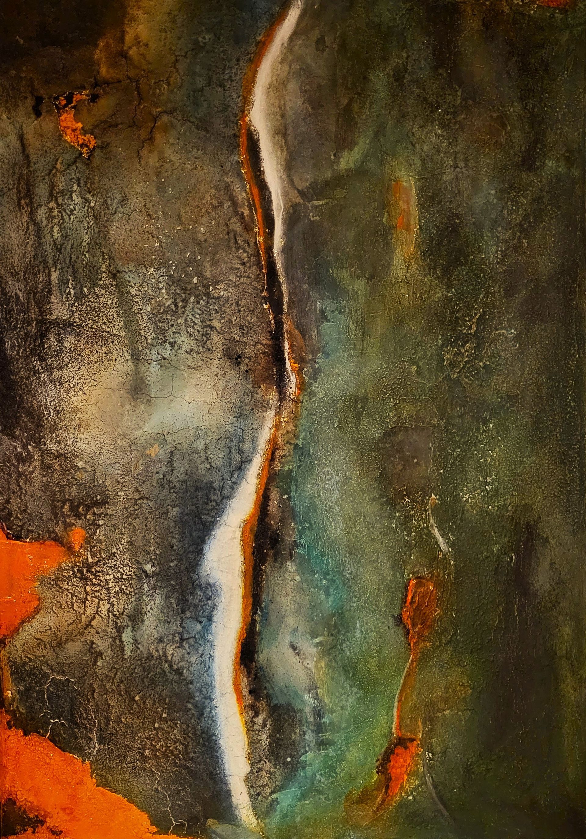 Acryl-Strukturen-Lasuren - 100x80x4 - auf Holzgrund - 800 Euro