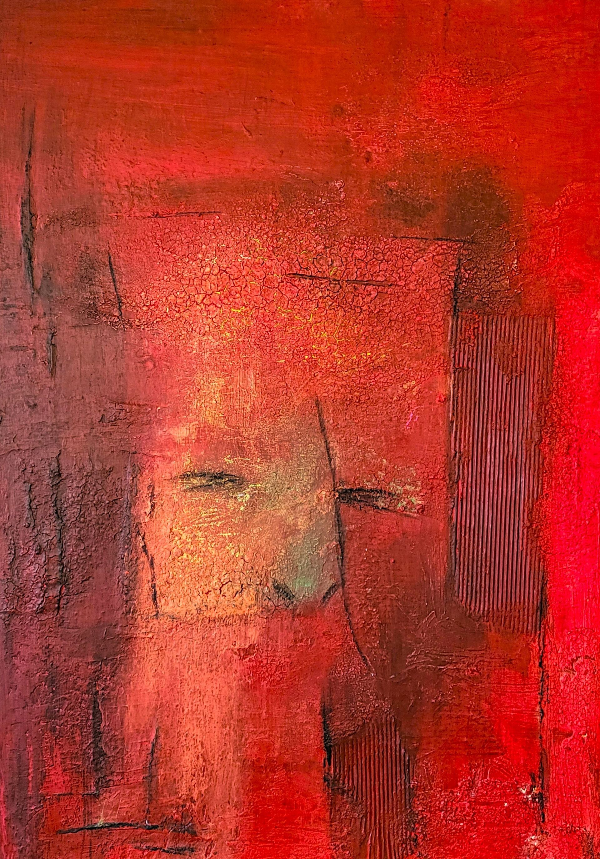 Acryl-Strukturen-Lasuren/Collage - 70x 50 - 500 Euro