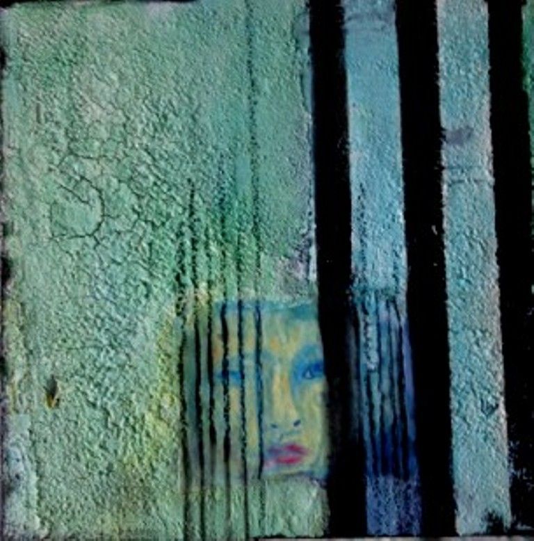 Diptychon-Acryl-Strukturen-Collage - 40x40 - 600 Euro-