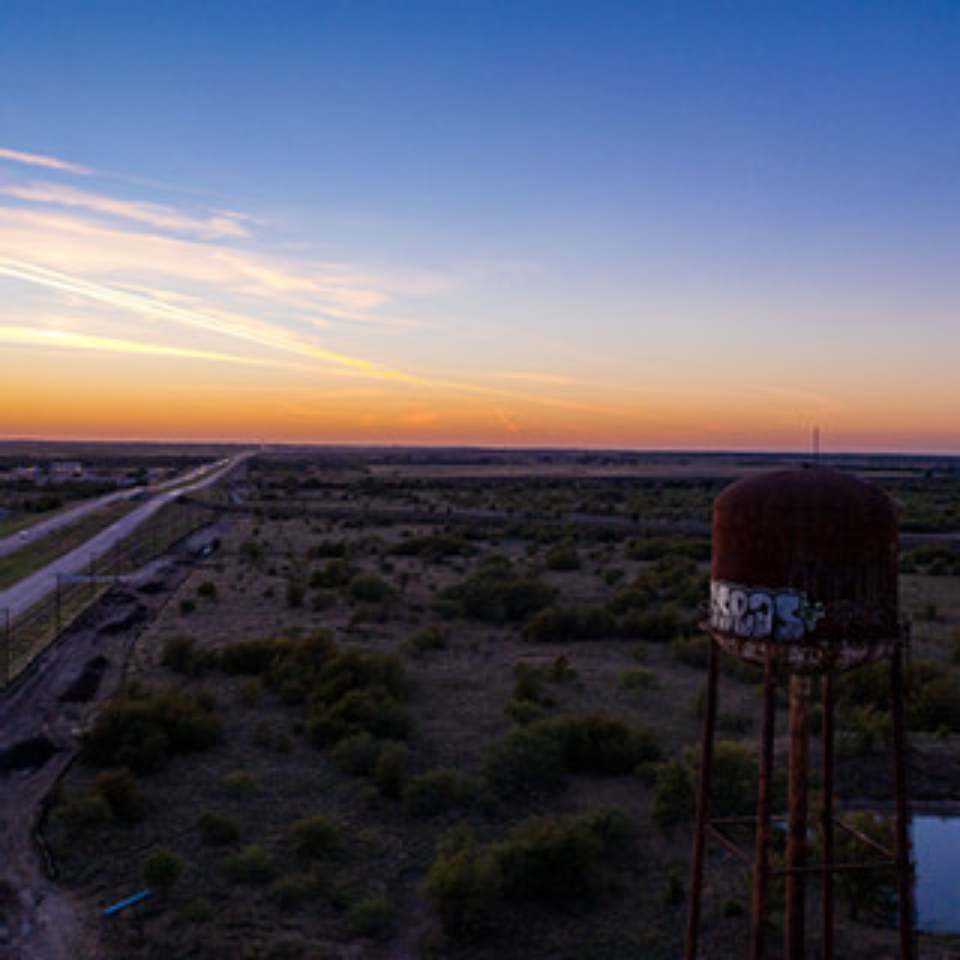 Drone sunset shot