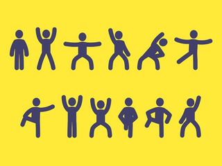 Piktogramm: Gymnastik zuhause Piktogramm: Gymnastik zuhause