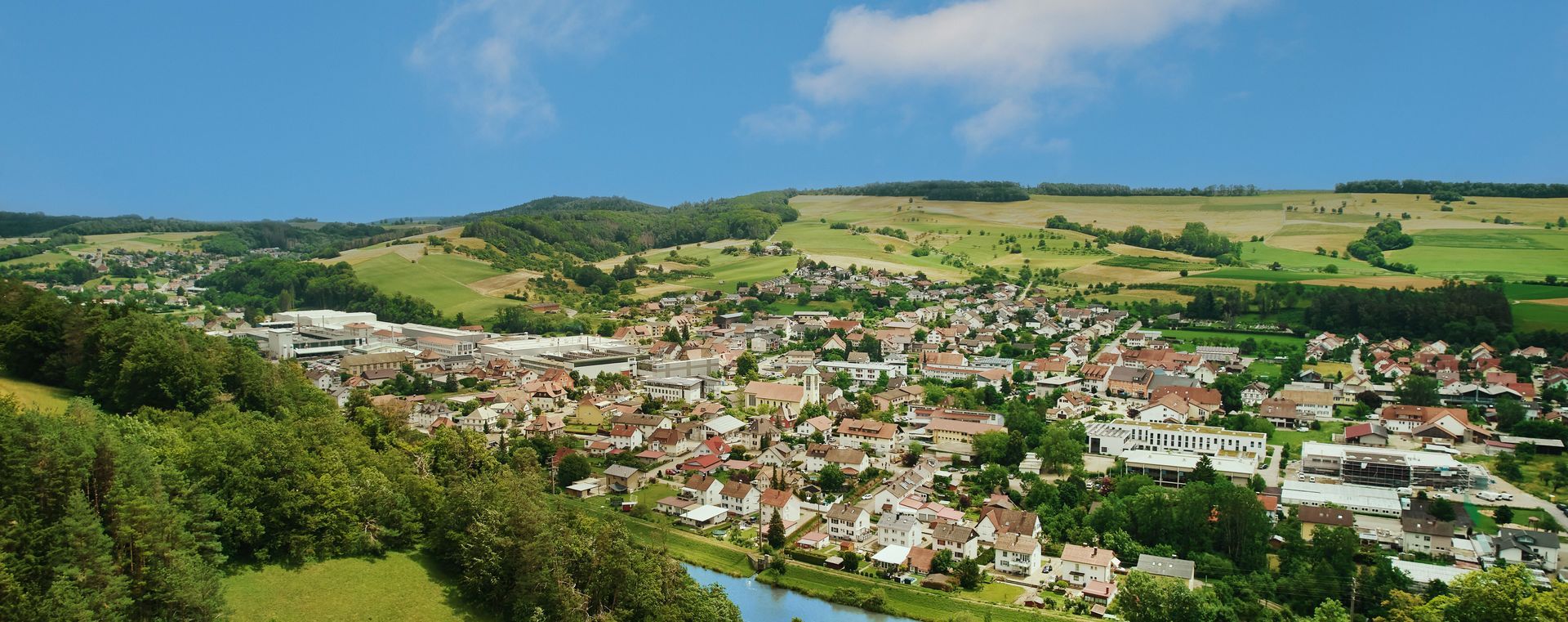 Ruhige Umgebung der Unterkunft im Wutachtal, nahe der Schweizer Grenze.