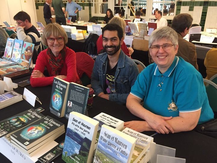 Annie Wallois, Nicolas Rayappa et Delphine Rancillac, au salon de l'autre livre, à Paris.