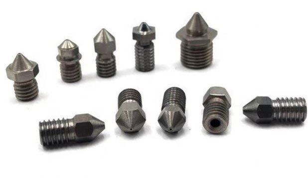 Wolframcarbid Hartmetall Düsen / Nozzles für 3D Druck Wolframcarbid Hartmetall Düsen / Nozzles für 3D Druck