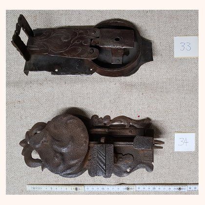 Locks antique - restored - No. 33 + 34