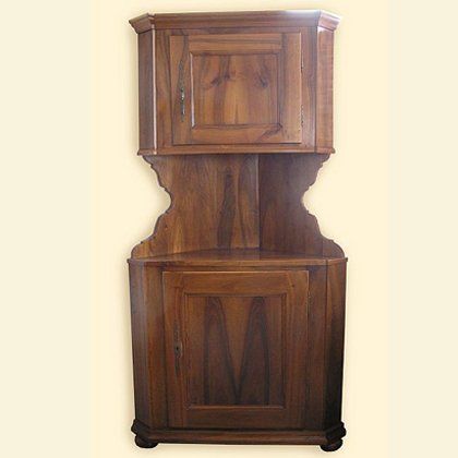 Walnut corner cabinet