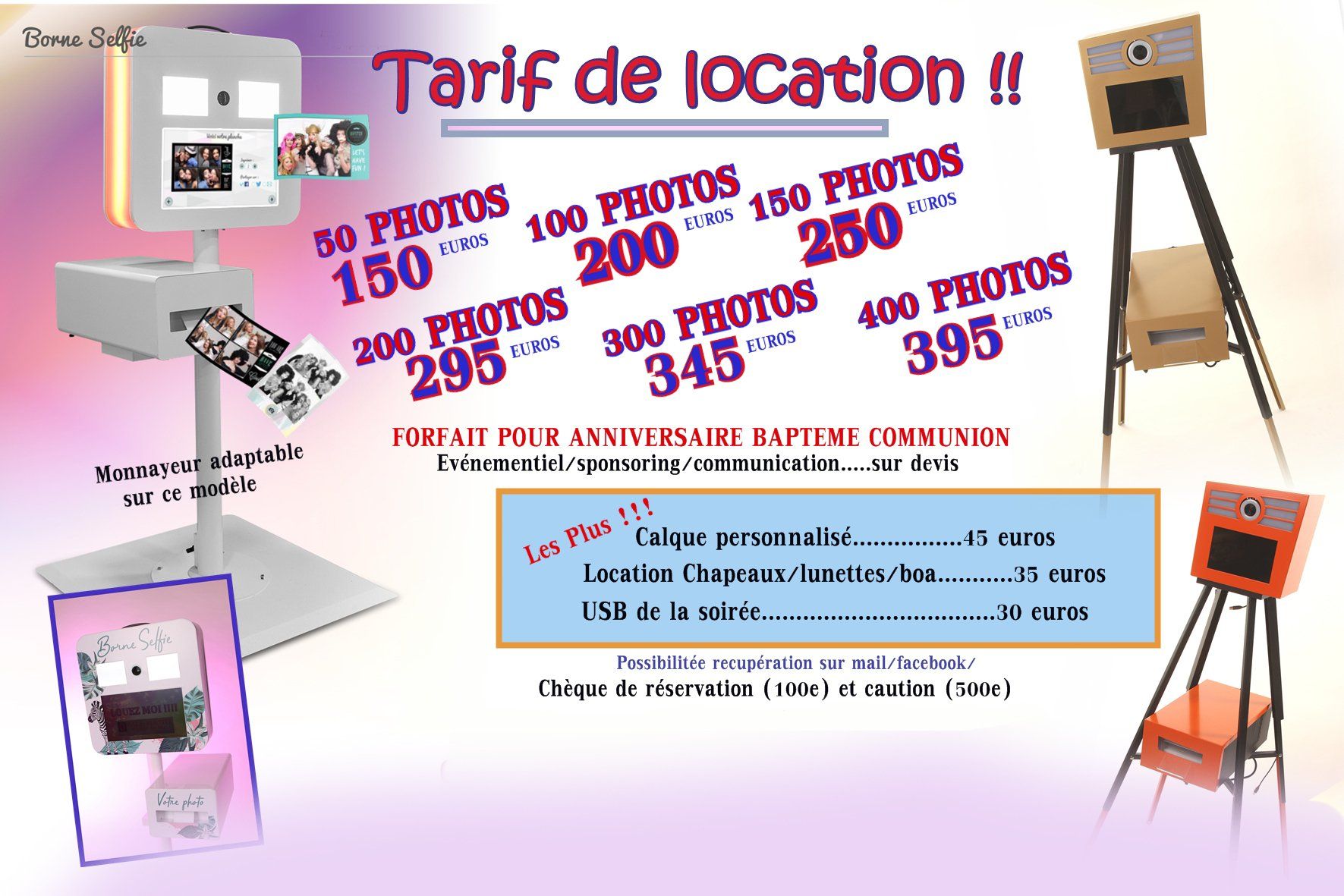 LOCATION BORNE SELFIE BOULOGNE SUR MER