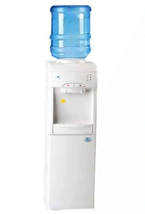 Fuente de agua o dispensador de agua Cooler con compartimento inferior