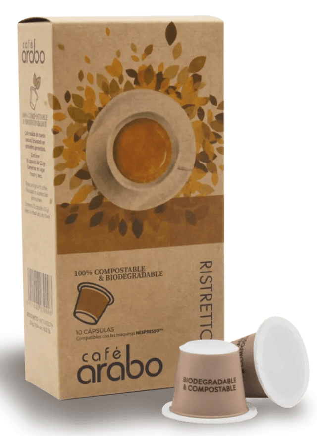 Cápsulas de café Ristetto 100% compostables y biodegradables