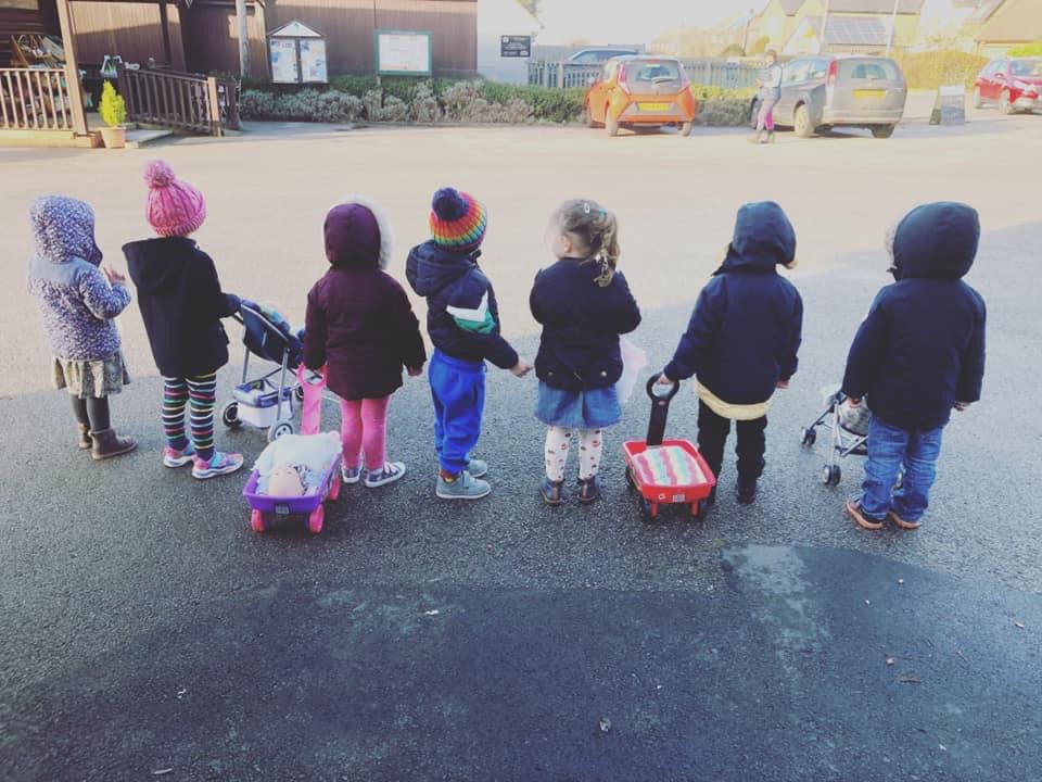 Children ready for their walk