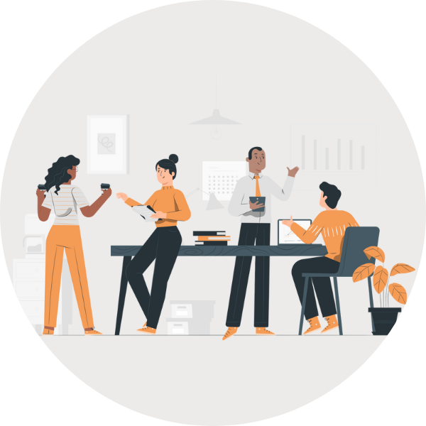 illustration discutions au bureau illustration discutions au bureau